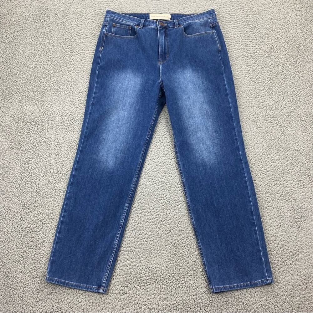 Soft Surroundings Women's Ultimate Denim Straight Leg Jeans  -  Size:  14